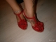 červené sandálky