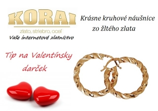 Darček na Valentína – zlaté kruhové náušnice