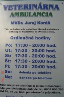 Pohotovostná ambulancia MVDr.Juraja Koráňa