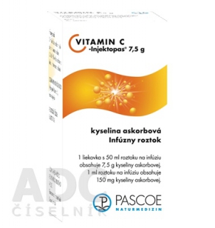 Infúzny Vitamín C Injektopas 7,5g cena 13,40 eur