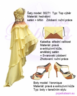 Plesové spoločenské šaty - žltá