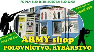 Army shop, poľovníctvo a rybárstvo
