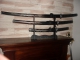 Samurajské meče Black Samaurai s rezbami -červené,biele