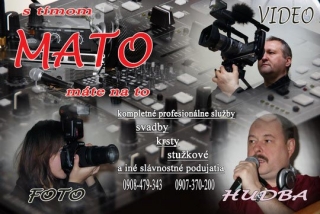Svadobný servis: hudba, foto, video na spoločenské akcie.