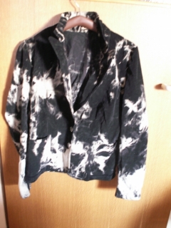 Čiernobiele dámske Menčestrové sako Slotex