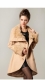 luxusný dámsky kabát s kožušinkou marhuľa