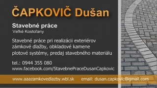 STAVEBNÉ PRÁCE - Dušan ČAPKOVIČ