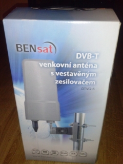 DVB-T antena BENSAT zo zosilňovačom a napajaním-vonkajšia