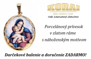 Porcelánový prívesok s náboženským motívom