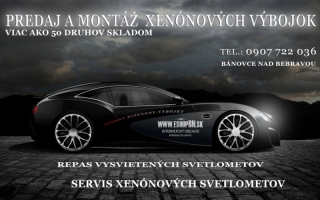 XENONY, BIXENONY, VÝBOJKY, RIADIACE JEDNOTKY, LED DENNÉ SVETLÁ