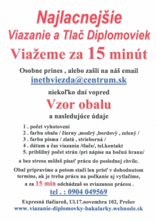 Diplomovky Prešov- Viazanie diplomových prác Prešov