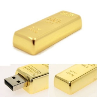 8 GB USB kľúč zlatá tehlička !