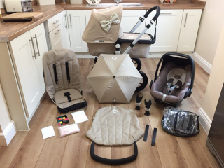Beautiful Bugaboo Cameleon 2 Set Pram Pushchair All Sand Maxi Cosi Pebble Seat