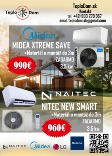 Lacné a kvalitné klimatizácie s montážou v cene
