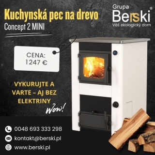 Kuchynský sporák na drevo Concept 2 Mini - 21 kW