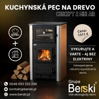 Sporák na drevo Concept 2 Mini Air – 10kW