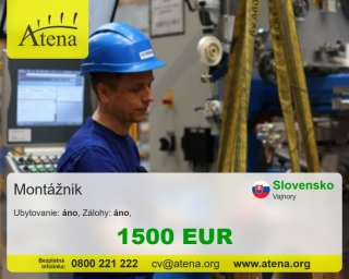 Montážnik v energetike s ubytovaním ZADARMO a platom až 1 650 €